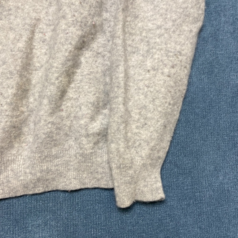 Charter Club Cashmere Sweater Womens Medium Gray Long Sleeve Winter Quarter Zip - Picture 3 of 13